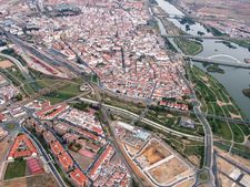 Vista aérea de las zonas verdes de Mérida